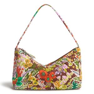 Vera Bradley Quilted Floral Shoulder Bag in Brown